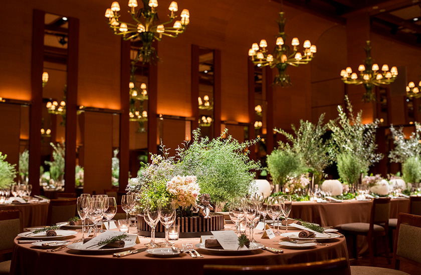 パーク ハイアット 東京の披露宴会場ボールルーム(Venetian Room)風景