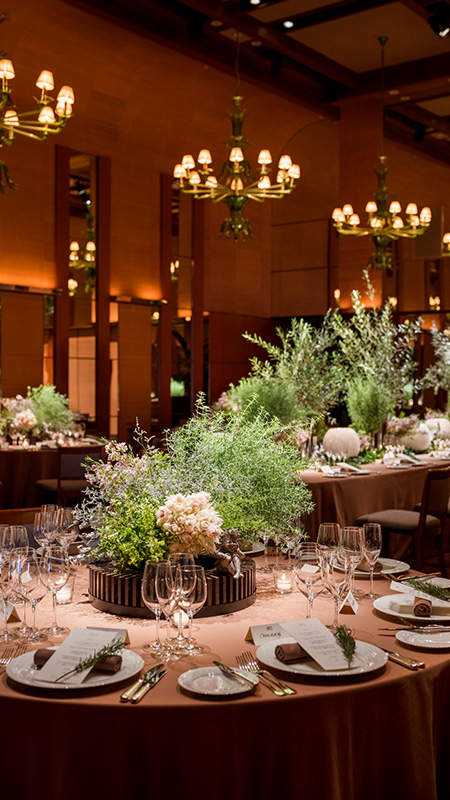 パーク ハイアット 東京の披露宴会場ボールルーム(Venetian Room)風景