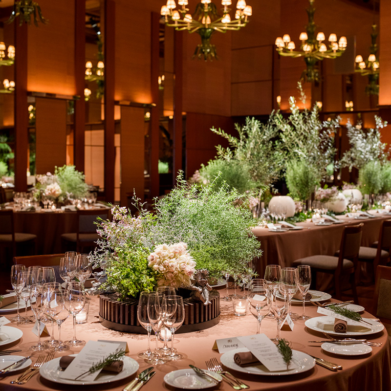 パーク ハイアット 東京の披露宴会場ボールルーム(Venetian Room)風景
