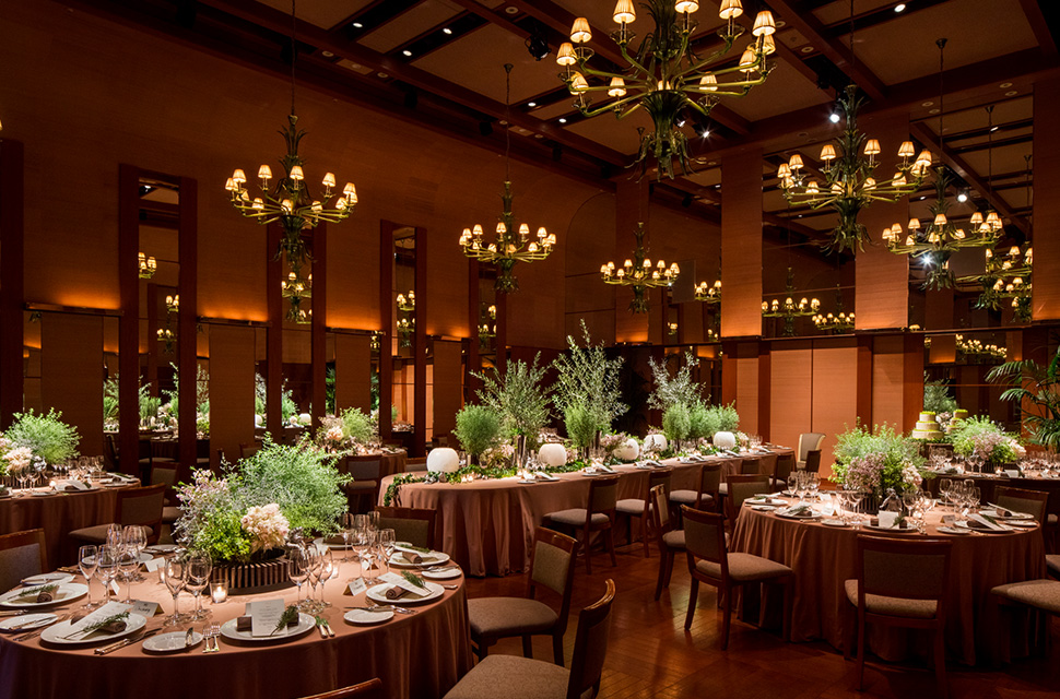 パーク ハイアット 東京の披露宴会場ボールルーム(Venetian Room)風景